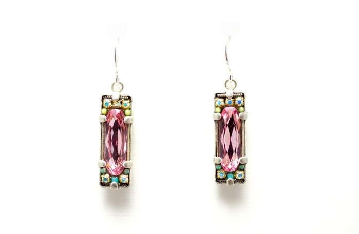 Rose Crystal Earrings by Firefly Jewelry