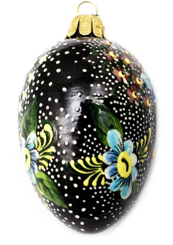 Spring Blossoms Large Egg Ceramic Ornament