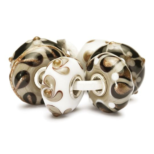 Christmas Decoration Beads-Black, Gold, Grey, White by Trollbeads