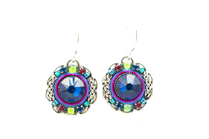 Bermuda Blue Emma Round Earrings by Firefly Jewelry