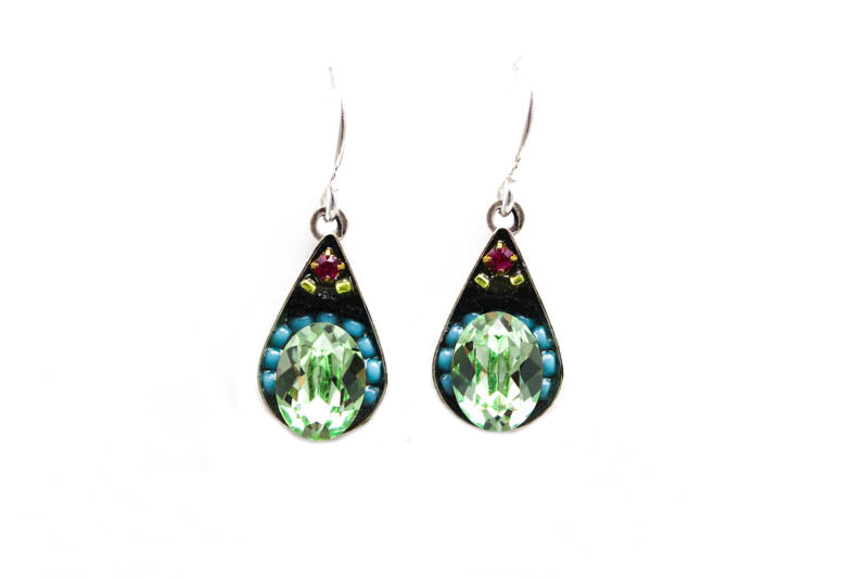 Chrystolite Crystal Drop Earrings by Firefly Jewelry