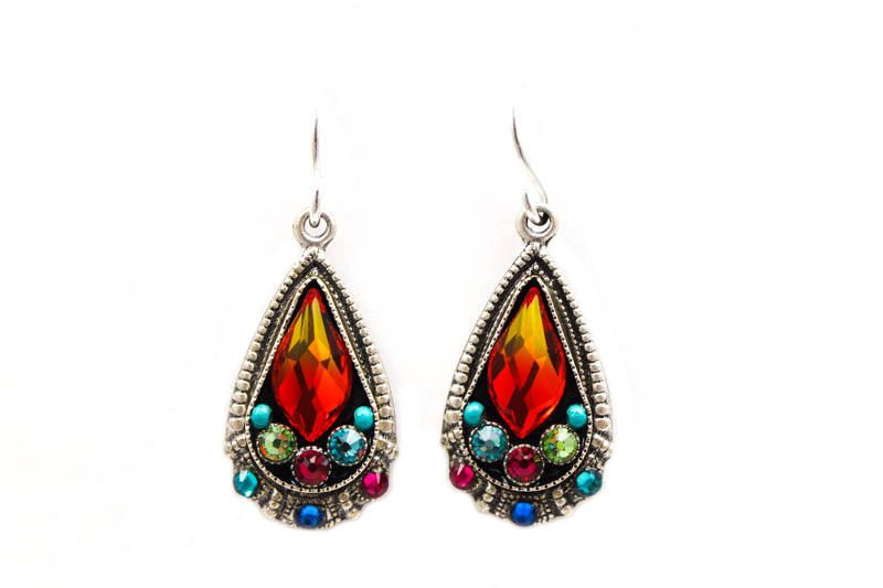 Multi Color Elegant Drop Earrings by Firefly Jewelry