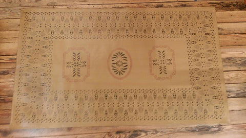 Bumb Tavern Floorcloth in Sage Green - Size 32'' x 52''