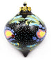 Swash Design on Black Tear Drop Ceramic Ornament