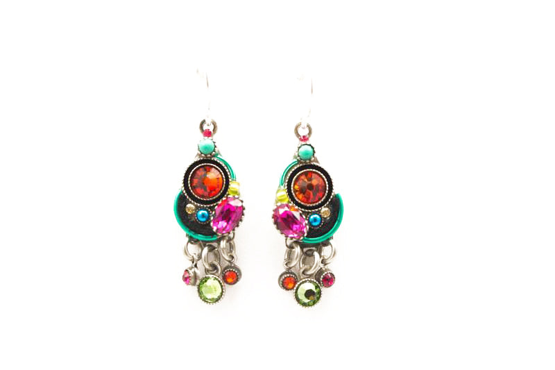 Multi Color Calypso with Drops Earrings by Firefly Jewelry