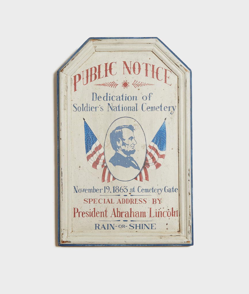 Public Notice with Lincoln Americana Art