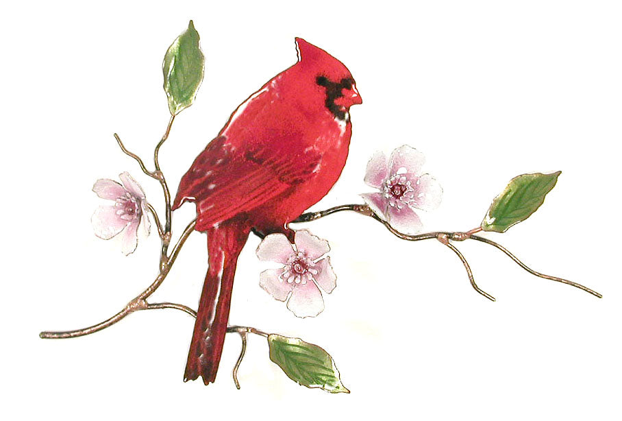 Cardinal on Cherry Blossom Wall Art by Bovano Cheshire