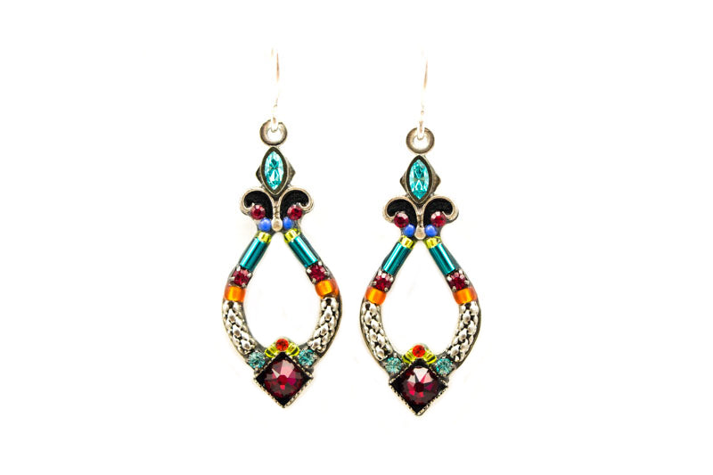 Multi Color Angels Harp Earrings by Firefly Jewelry