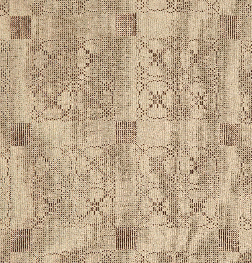 Carriage Wheel Long Table Runner in Brown with Wheat
