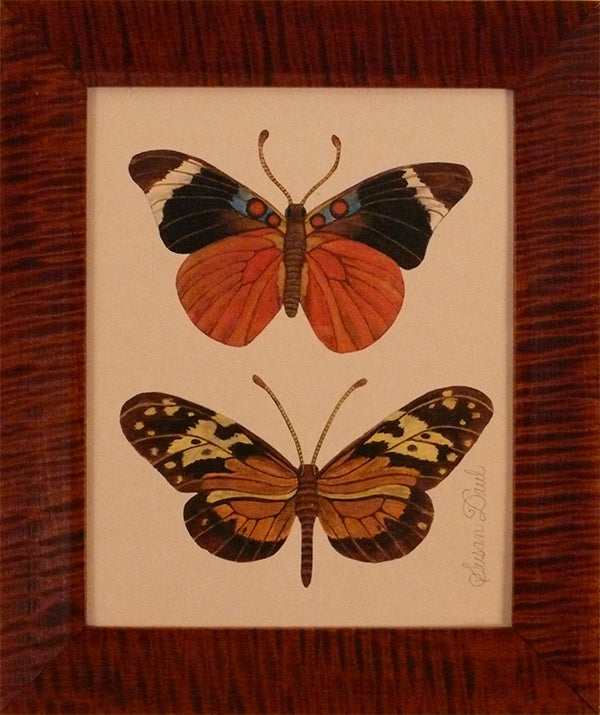 Two Butterflies, Yellow and Brown by Susan Daul