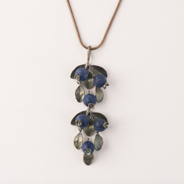 Blueberry 18 Inch Pendant Necklace by Michael Michaud