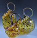 Hand Blown Glass Large Pumpkin in Gold with Dots