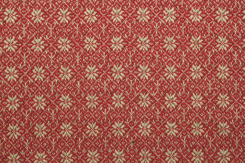 Primitive Star/Flourish Placemats in Red and Hemp - Set of 4