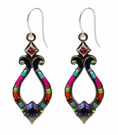 Multi Color Angels Harp Earring by Firefly Jewelry