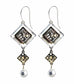 Silver La Dolce Vita Crystal Diagonal Earrings with Dangle by Firefly Jewelry