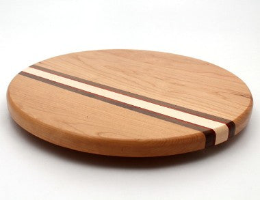 Lazy Susan with Stripes in Cherry - Size 14"