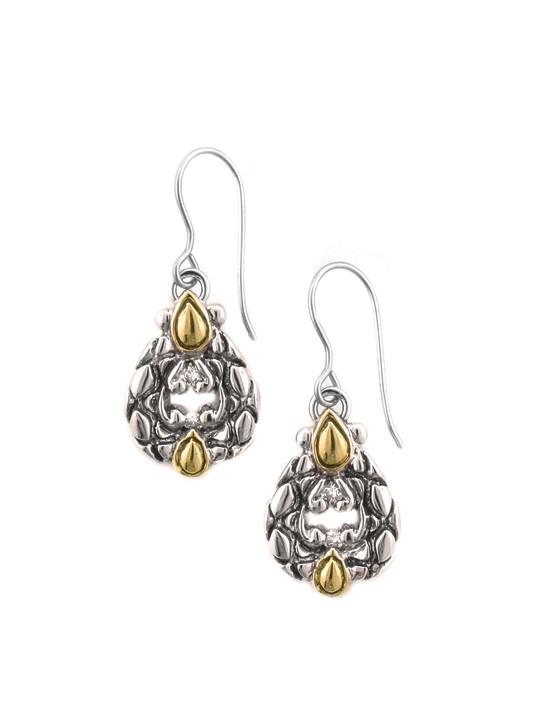 Lattice Collection Palermo Edition CZ French Wire Earrings  by John Medeiros