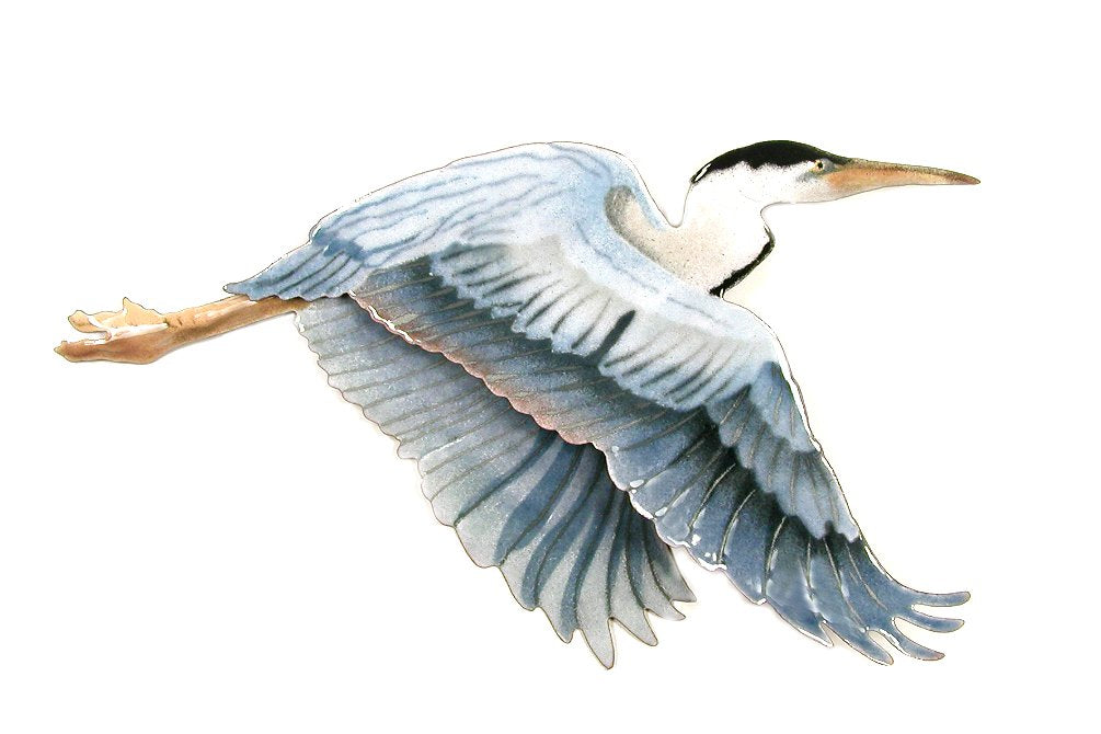 Heron, Flying Single - Large 2 piece Wall Art by Bovano