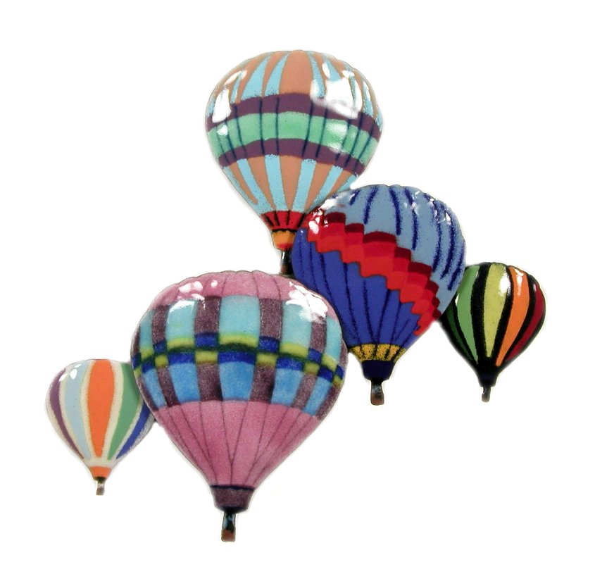 Five Balloons In Flight Wall Art by Bovano