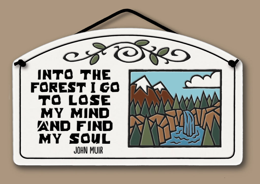 Into the Forest I Go Large Arch Ceramic Tile
