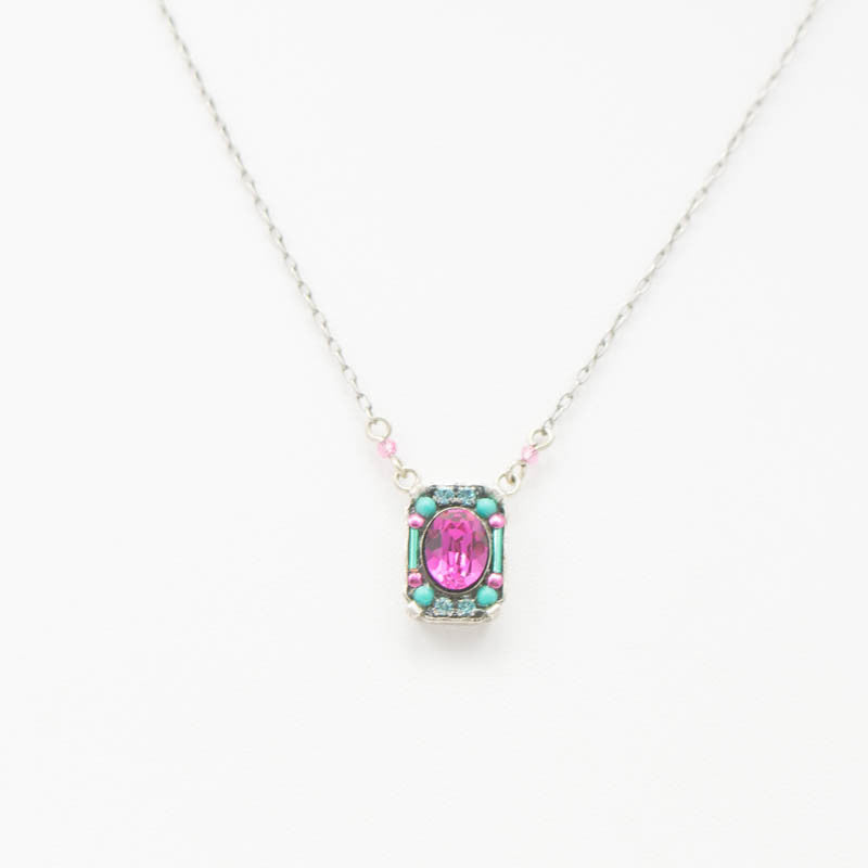 Fuchsia Petite Crystal Pendant by Firefly Jewelry