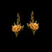 California Poppy Wire Drop Earrings By Michael Michaud