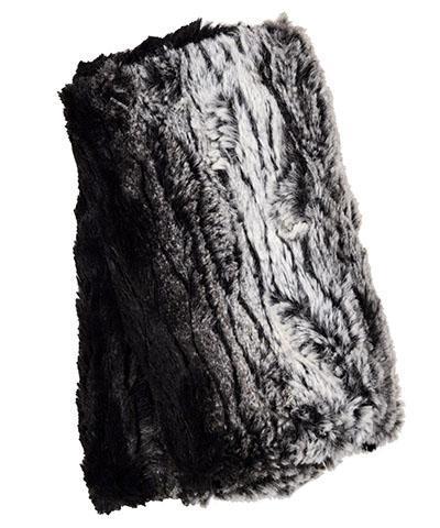 Smouldering Sequoia with Cuddly Black Luxury Faux Fur Fingerless Gloves