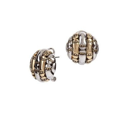 Canias Collection Round Omega Clip Earrings by John Medeiros