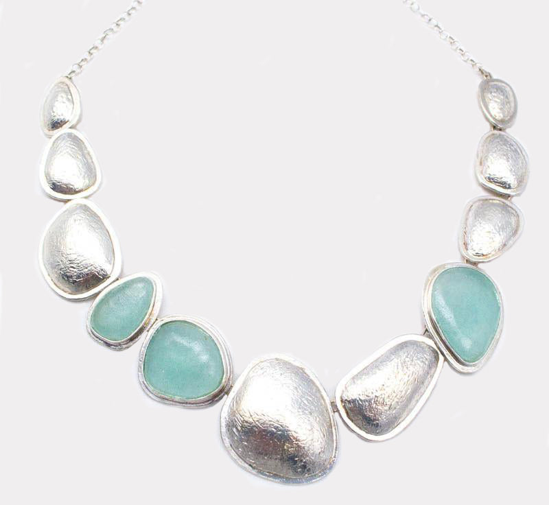 Pebble Beach Washed Roman Glass Necklace