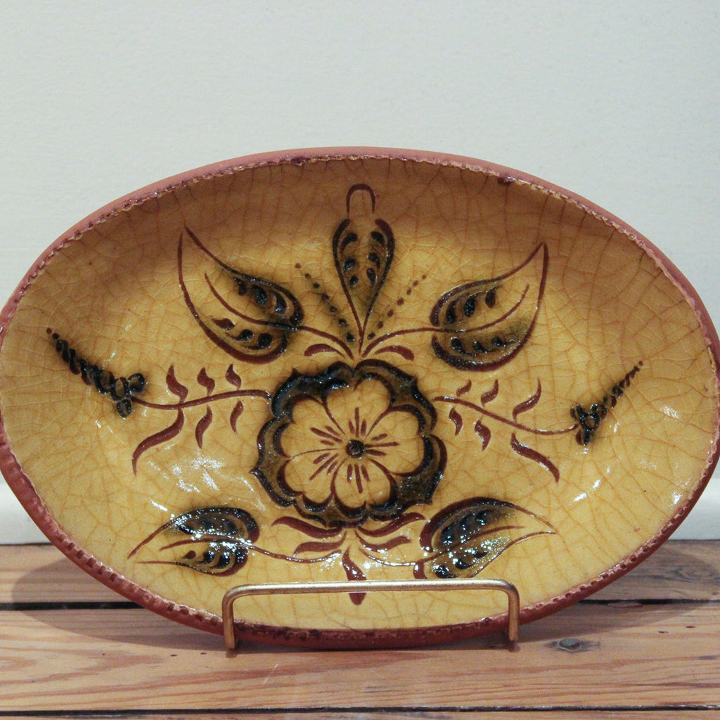 Garden Flower Small Oval Plate