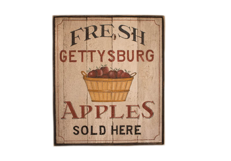 Fresh Gettysburg Apples (B) Black Trim Americana Art