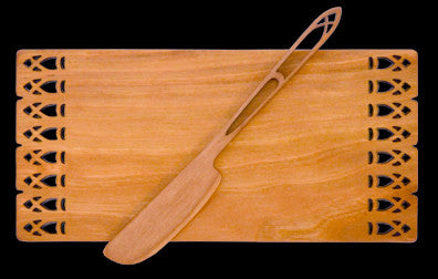 Butter Board with Spreader with Cathedral Design