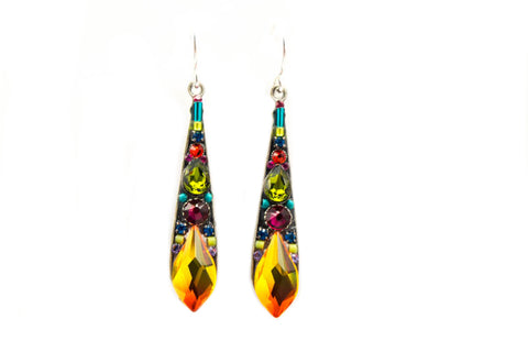 Multi Color Gazelle Large Drop Earrings by Firefly Jewelry