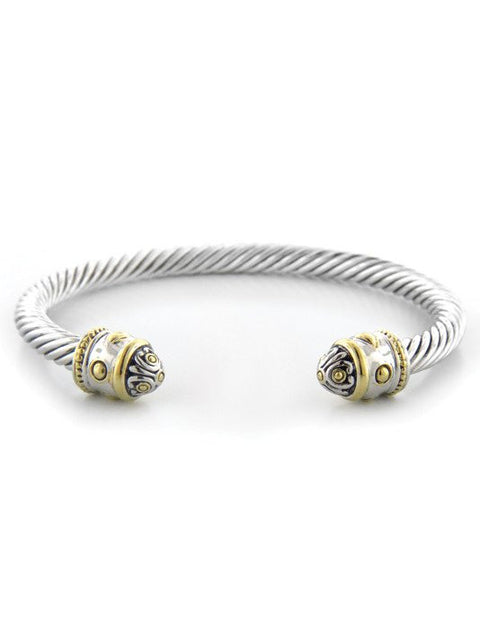 Nouveau Gold Two Tone Thin Wire Cuff by John Medeiros