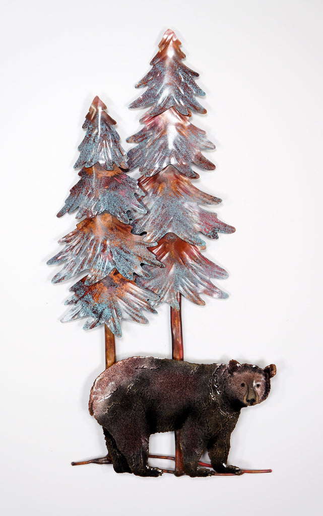 Black Bear with Trees Wall Art by Bovano