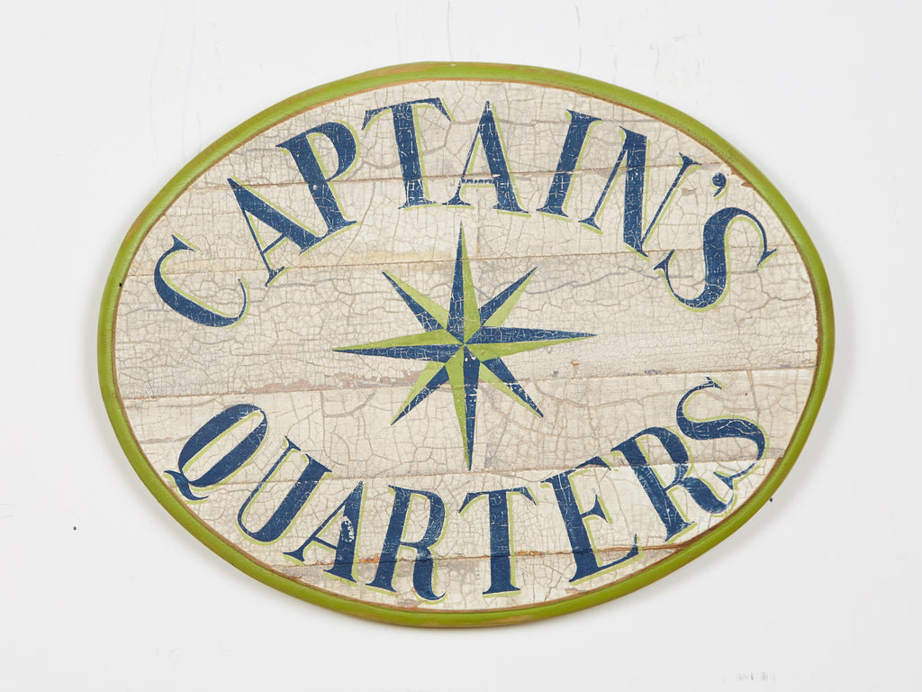 Captains Quarters in Green (Oval) Americana Art