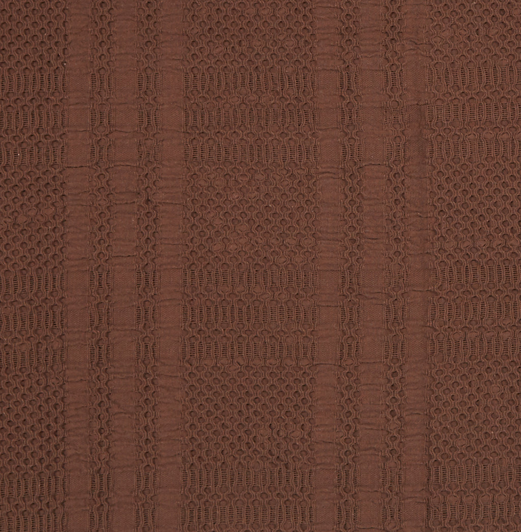 Honeycomb King Coverlet in Brown