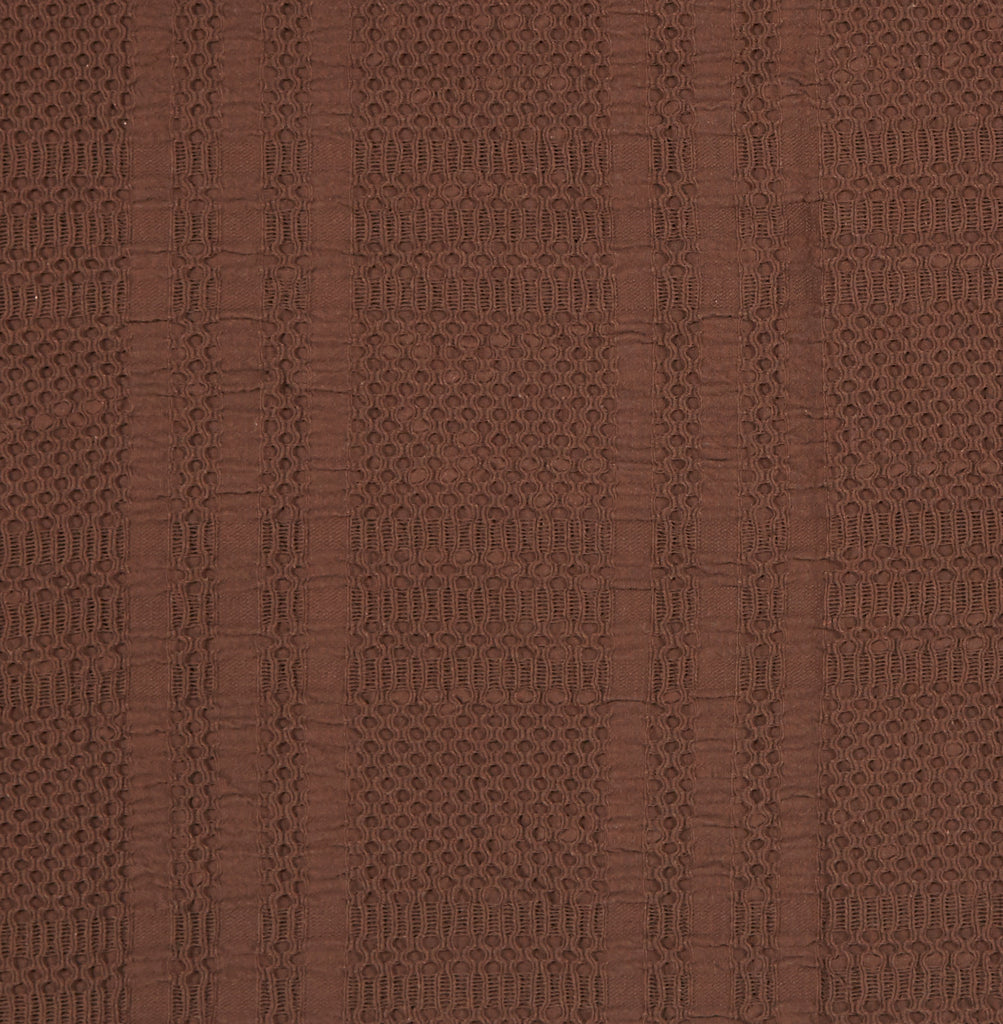 Honeycomb King Coverlet in Brown