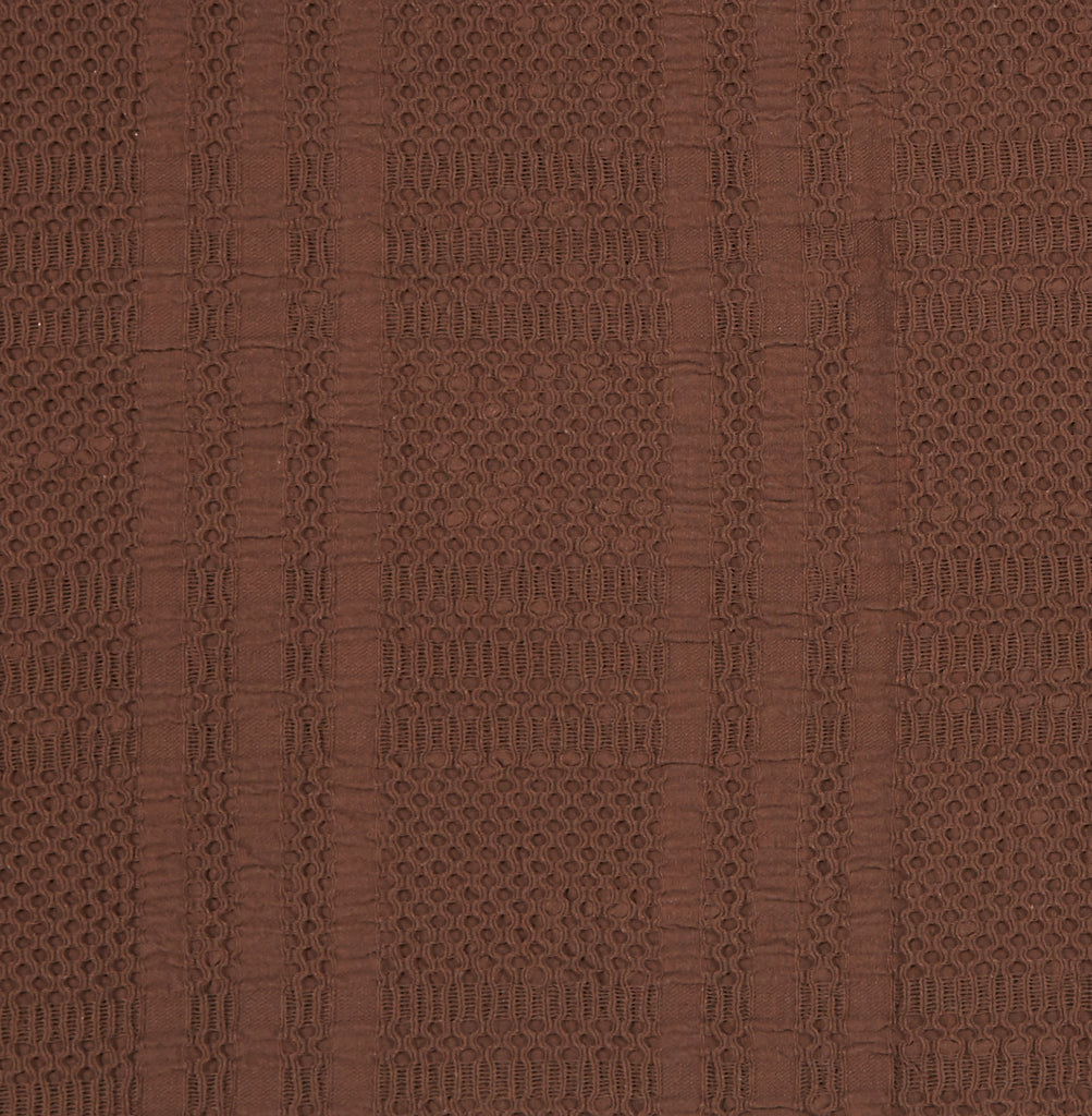 Honeycomb Queen Coverlet in Brown