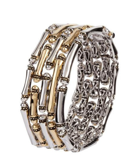 Canias Collection Large 5 Row Hinged Bracelet by John Medeiros