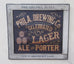 Phila Brewing Co Celebrated Lager Ale and Porter with City of Brotherly Love in Banner Americana Art