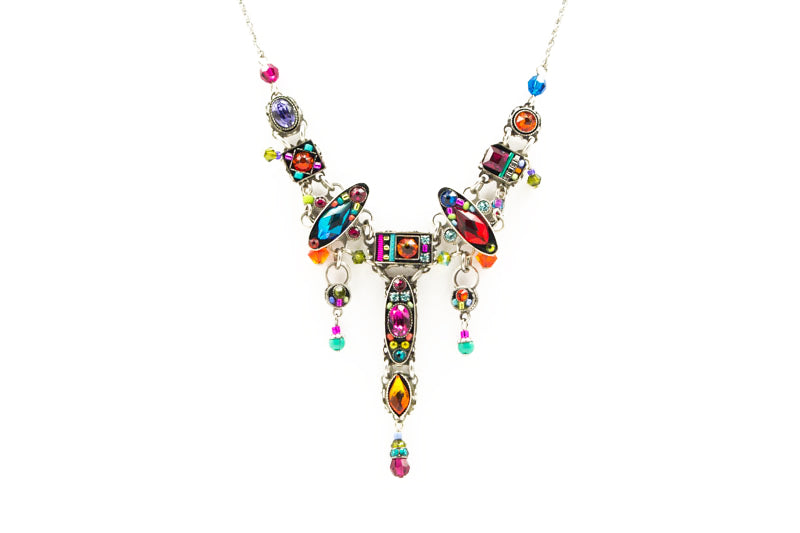 Multi Color Milano with Drops Necklace by Firefly Jewelry