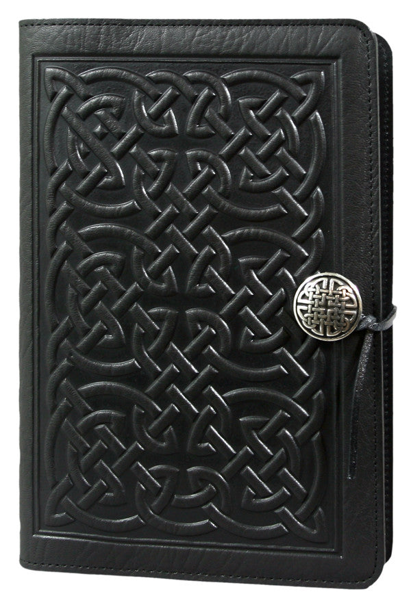 Small Leather Journal - Bold Celtic in Black
