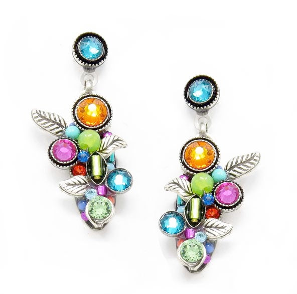 Multi Color Scallop Post Earrings by Firefly Jewelry