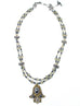 Hema 2 Tone Medium Hamsa Double Bead Chain Necklace by Michal Golan