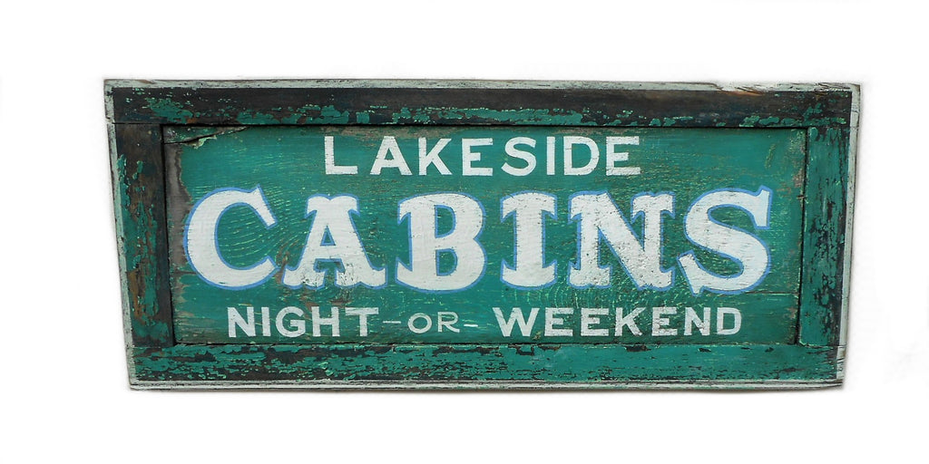 Lakeside Cabins Americana Art