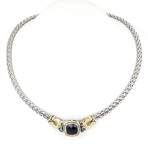 Anvil Black Double Strand Horseshoe Necklace by John Medeiros