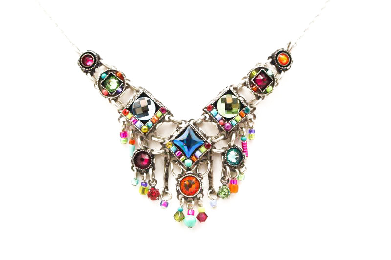 Multi Color Medium Bright Necklace by Firefly Jewelry