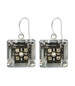 Silver La Dolce Vita Square Earrings by Firefly Jewelry