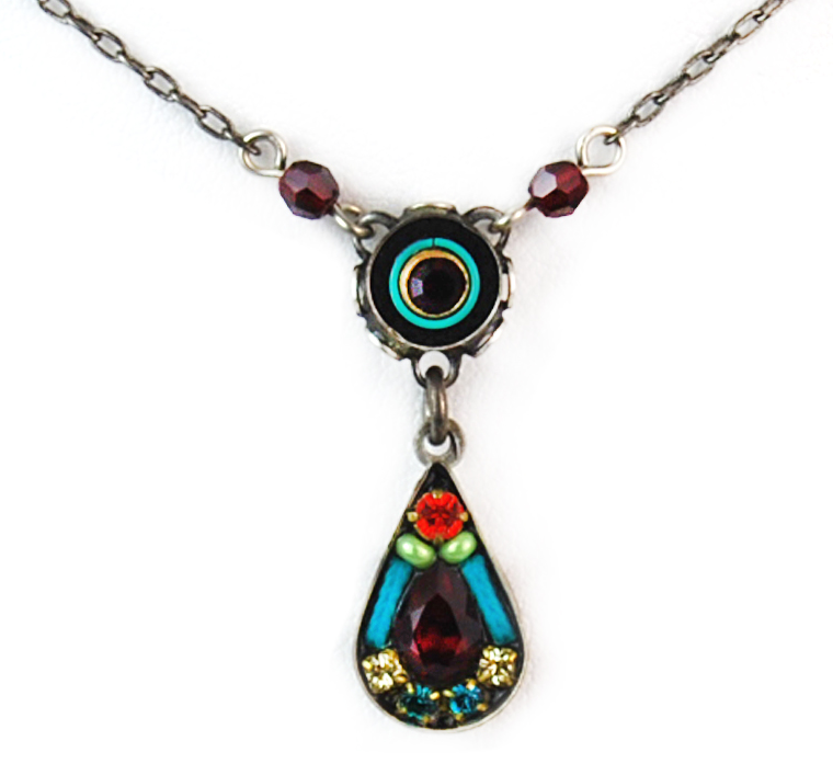 Multi Color Love Drop Necklace by Firefly Jewelry
